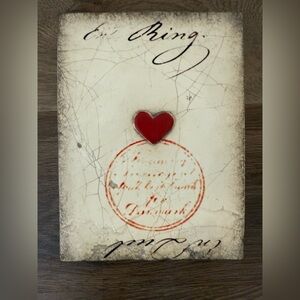 Vintage Style Heart Wall Art